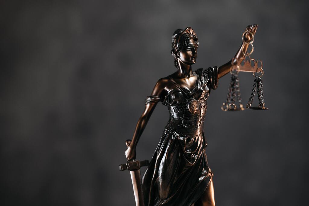 A statue representing justice and law